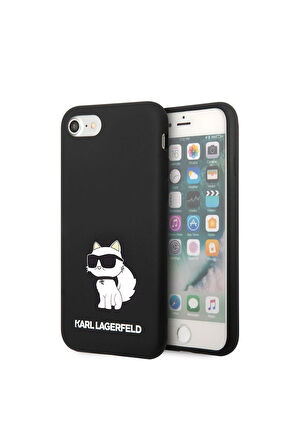 Apple iPhone 7 Uyumlu Kılıf Karl Lagerfeld Silikon Choupette Dizayn Kapak