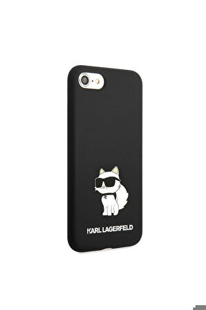 Apple iPhone SE 2022 Uyumlu Kılıf Karl Lagerfeld Silikon Choupette Dizayn Kapak