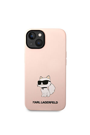 Apple iPhone 14 Uyumlu Kılıf Karl Lagerfeld Silikon Choupette Dizayn Kapak
