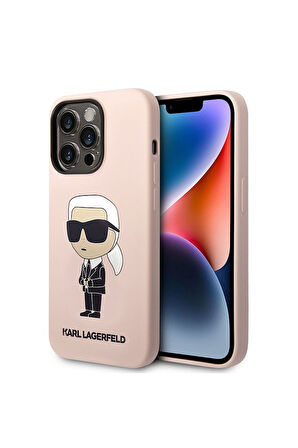 Apple iPhone 14 Pro Uyumlu Kılıf Karl Lagerfeld Silikon Karl Dizayn Kapak