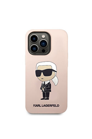 Apple iPhone 14 Pro Uyumlu Kılıf Karl Lagerfeld Silikon Karl Dizayn Kapak