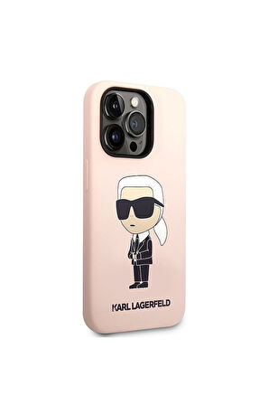 Apple iPhone 14 Pro Uyumlu Kılıf Karl Lagerfeld Silikon Karl Dizayn Kapak