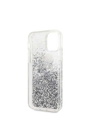 Apple iPhone 11 Uyumlu Kılıf Karl Lagerfeld Sıvılı Simli K&C Dizayn Kapak