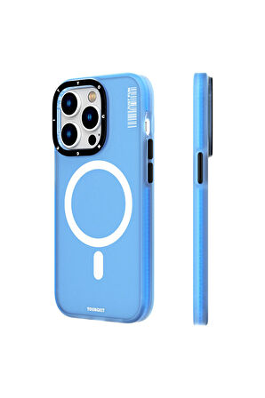 YoungKit iPhone 13 Pro Max Uyumlu Kılıf Magsafe Şarj Özellikli Youngkit Colored Sand Serisi Kapak