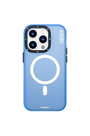 YoungKit iPhone 14 Pro Uyumlu Kılıf Magsafe Kablosuz Şarj Özellikli Youngkit Colored Sand Serisi Kapak