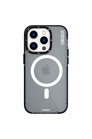 YoungKit iPhone 14 Pro Max Uyumlu Kılıf Magsafe Kablosuz Şarj Özellikli Youngkit Crystal Color Serisi Kapak