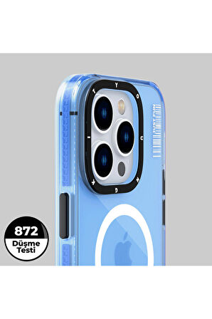 YoungKit iPhone 14 Pro Uyumlu Kılıf Magsafe Kablosuz Şarj Özellikli Youngkit Crystal Color Serisi Kapak