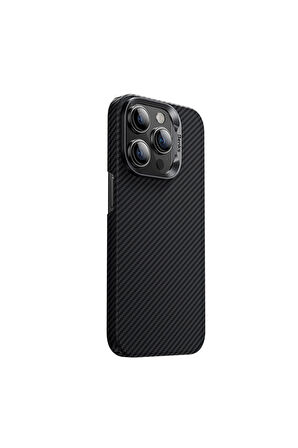 Benks iPhone 15 Pro Max Uyumlu Kılıf Magsafe Özellikli Karbon Fiber Benks Essential Armorair 600D Kevlar