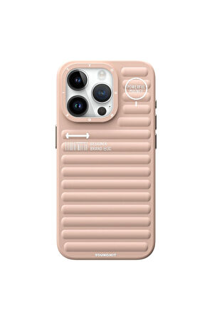 iPhone 14 Pro Max Uyumlu Kılıf Mat Renkli Tasarım Youngkit Original Serisi Kapak Pembe
