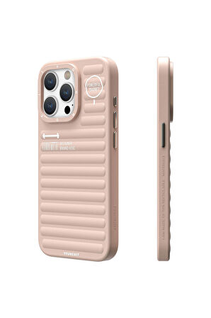 iPhone 14 Pro Max Uyumlu Kılıf Mat Renkli Tasarım Youngkit Original Serisi Kapak Pembe
