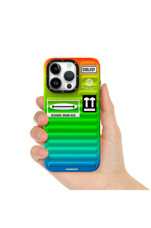 iPhone 15 Pro Max Uyumlu Kılıf Youngkit The Secret Color Serisi Kapak Yeşil