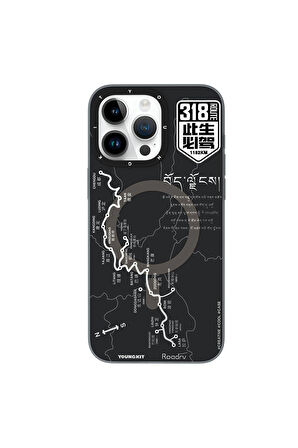 YoungKit iPhone 15 Pro Uyumlu Kılıf Magsafe Şarj Özellikli Youngkit 318 Road Serisi Kapak Siyah