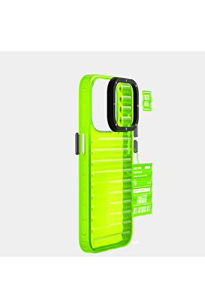 YoungKit iPhone 15 Pro Max Uyumlu Kılıf Şeffaf Renkli Tasarım Youngkit Fluorite Serisi Kapak Yeşil