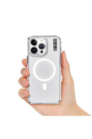 YoungKit iPhone 15 Uyumlu Kılıf Magsafe Şarj Özellikli Şeffaf Youngkit Crystal Shield Serisi Kapak Şeffaf