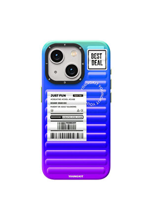 YoungKit iPhone 15 Uyumlu Kılıf Youngkit The Secret Color Serisi Kapak Mor