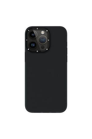 YoungKit iPhone 15 Pro Max Uyumlu Kılıf Buzlu Mat Tasarım Youngkit Hidden Sand Serisi Kapak Siyah