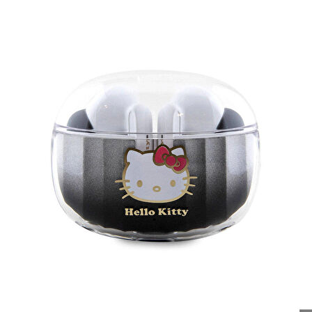 TWS Kulak İçi Bluetooth Kulaklık Hello Kitty Orjinal Lisanslı Renk Geçişli Dizayn V5.3 Siyah