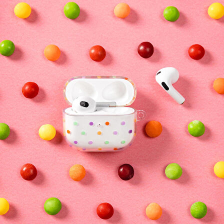 Airpods 3. Nesil Uyumlu Kılıf Çift IMD Baskılı Lisanslı Switcheasy Artist Şeffaf