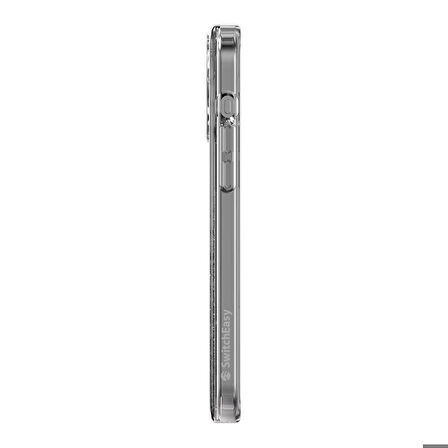 iPhone 15 Pro Max Uyumlu Kılıf Magsafe Özellikli Simli Şeffaf Lisanslı Switcheasy Starfield-M Şeffaf