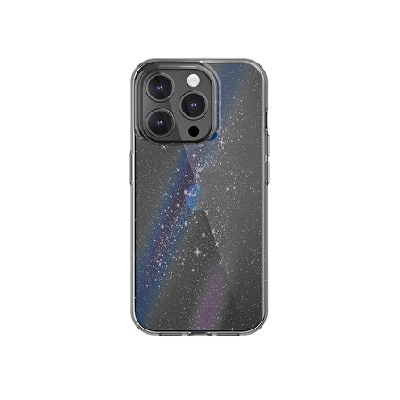 iPhone 15 Pro Uyumlu Kılıf  IMD Baskılı Bumper Lisanslı Switcheasy Cosmos Nebula Kapak Şeffaf