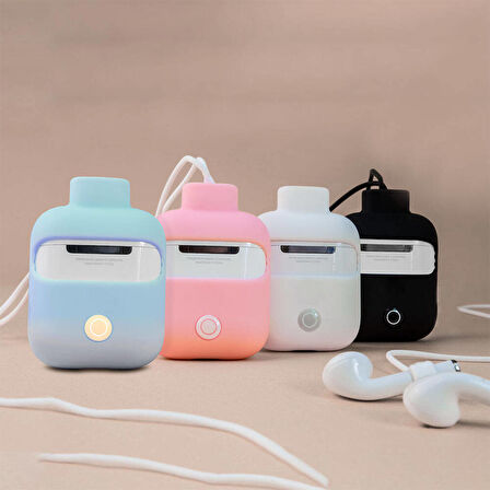 Airpods Uyumlu Kılıf Boyun Askılı Jelly Bean Tasarımlı Lisanslı Switcheasy ColorBuddy Pembe