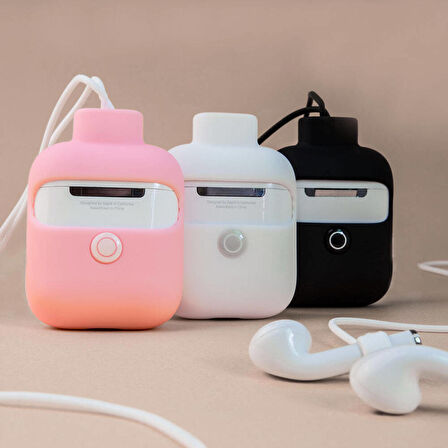 Airpods 2. Nesil Kılıf Jelly Bean Tasarım Kablosuz Şarj Desteği Lisanslı Switcheasy ColorBuddy Beyaz