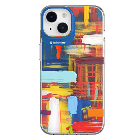 iPhone 14 Uyumlu Kılıf Çift IMD Baskılı Lisanslı Switcheasy Artist Impasto Kapak Colourful