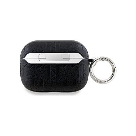 Air Pod Pro 2 Uyumlu Kılıf Orjinal Lisanslı Monogram Silikon Siyah