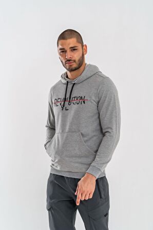 SWEATSHIRT KAPŞONLU - 904 - B05 - GRİ