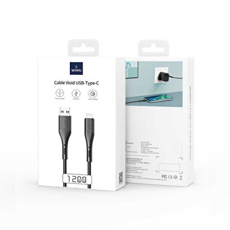 Wiwu G50 Vivid Type-C USB Kablo 2.4A Hızlı Şarj Kablosu 120 cm