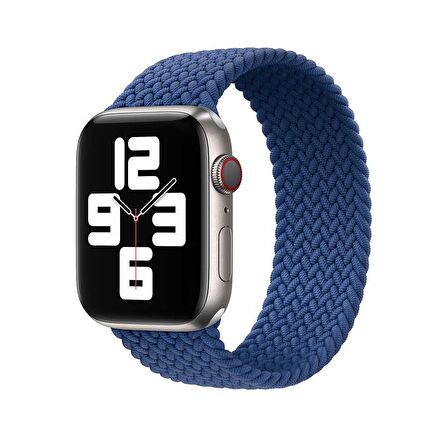 Apple Watch Uyumlu 44mm Wiwu Braided Solo Loop Large Saat Kordon Kayış Bileklik 