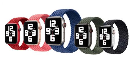 Apple Watch 44mm Wiwu Braided Solo Loop Medium Saat Kordon Kayış Bileklik