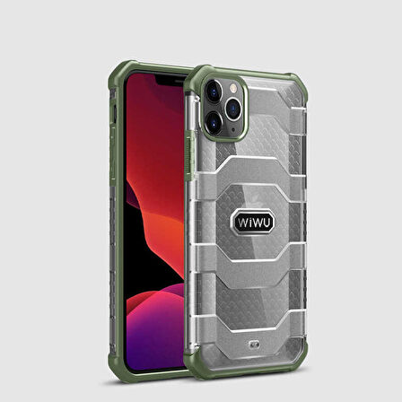 Apple iPhone 12 Pro Max Kılıf Tank Kabartmalı Wiwu Voyager Kapak