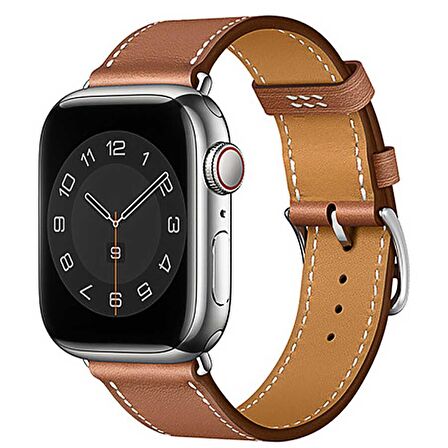 Apple Watch 42mm Uyumlu Wiwu Attleage Watchband Hakiki Deri Saat Kordon Kayış Bileklik