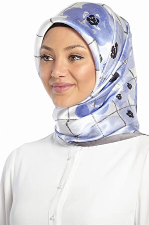 Twill İpek Eşarp -(Nostalji Twill)-8144D