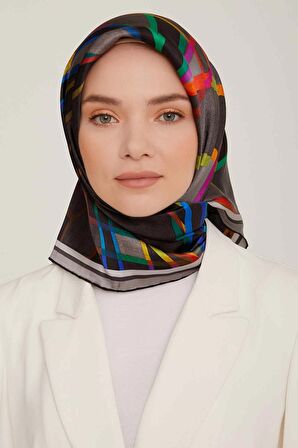 Nostalji Serisi Twill İpek Eşarp 8843d-07