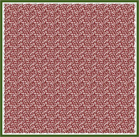 Armine Kırmızı Desenli Tivil İpek Eşarp 8947-09