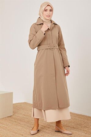 Armine Kemeri Sabitlenebilen Pamuk Kap 23Y7005 Vizon