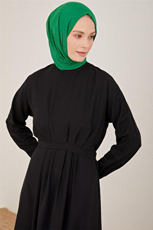 Kadın Beli Pile Detaylı Aller Kuşaklı Elbise - Siyah | 42