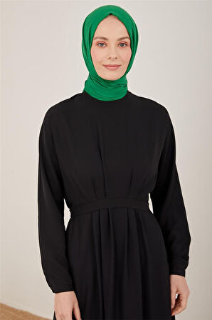 Kadın Beli Pile Detaylı Aller Kuşaklı Elbise - Siyah | 42