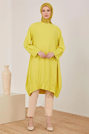 Nervürlü Tunik-Limon Yeşili | 1