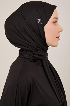 Armine Kumaş Katı Detaylı Active Şal ORT501 Siyah