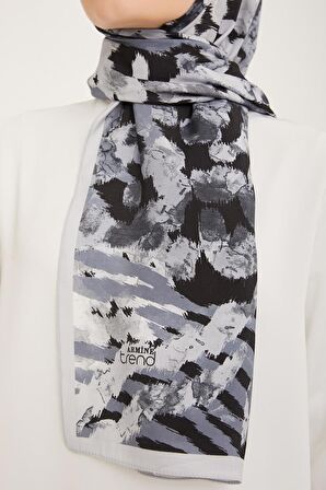 Armine Trend Gri-Füme Fırça Desen Modal Şal 6318-11