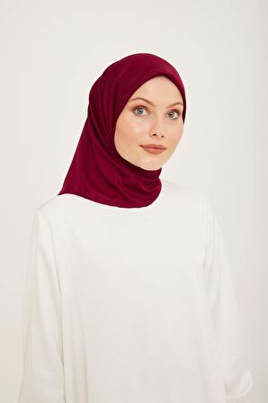 Armine Sport Bordo Düz Renk Fon Eşarp 882