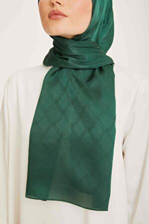 Armine Trend Jan Jan Yeşil Monogram Desenli Jakar Şal 6-22016