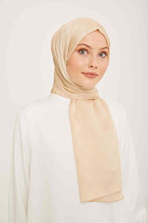 Armine Trend Jan Jan Krem Monogram Desenli Jakar Şal 6-3129