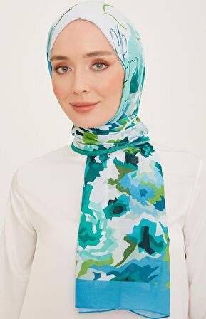 Armine Trend Şal 10001-11 Mavi-Yeşil