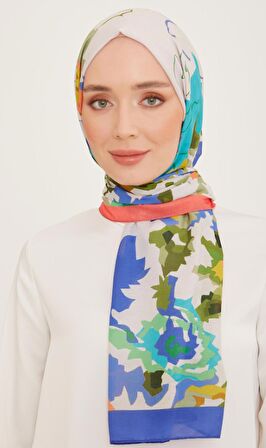 Armine Trend Şal 10001-06 Mor-Yağ Yeşili