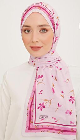 Armine Trend Şal Pembe Karma Çiçek Desen 10008-15