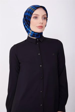 Uzun Kollu Logolu Tunik 23kh411 Siyah